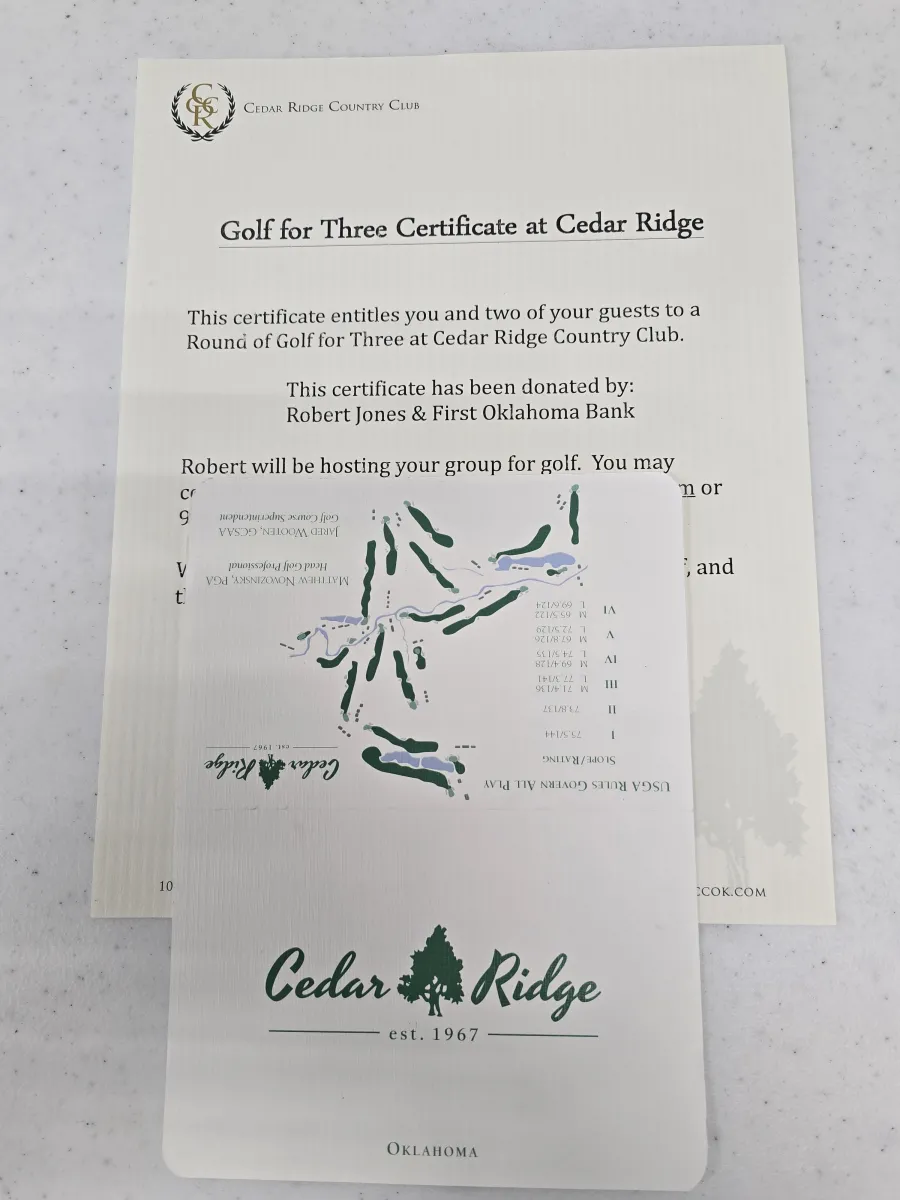 Exclusive Cedar Ridge Golf Experience